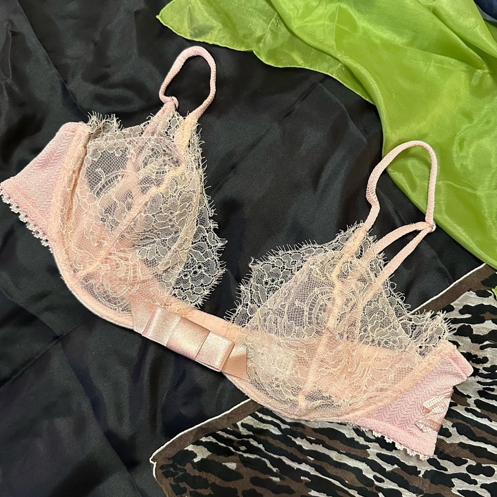 Dior/Galliano Pink Lace Bra Set - Picture 7 of 11